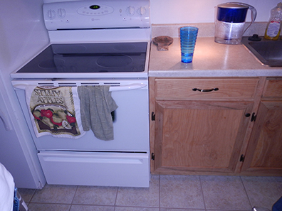 Niwot Rentals Unit 6 Kitchen Stove and Counter